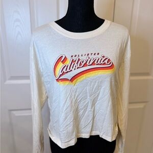 Hollister Women's Cream California Long Sleeve Tee